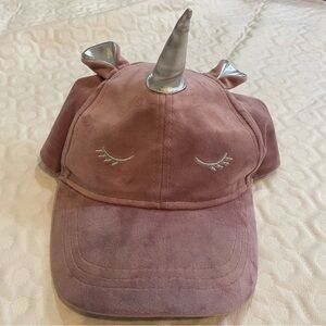 Unicorn Hat Big Girl’s One Size Faux Suede Pink Cap Adjustable Wonder Nation